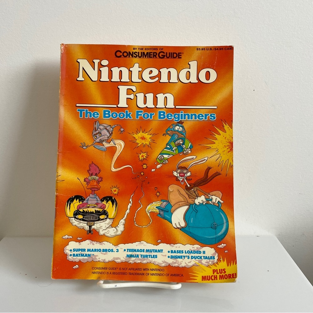 Nintendo Fun the book for beginners Super Mario 3 TMNT Batman Duck Tales, etc.